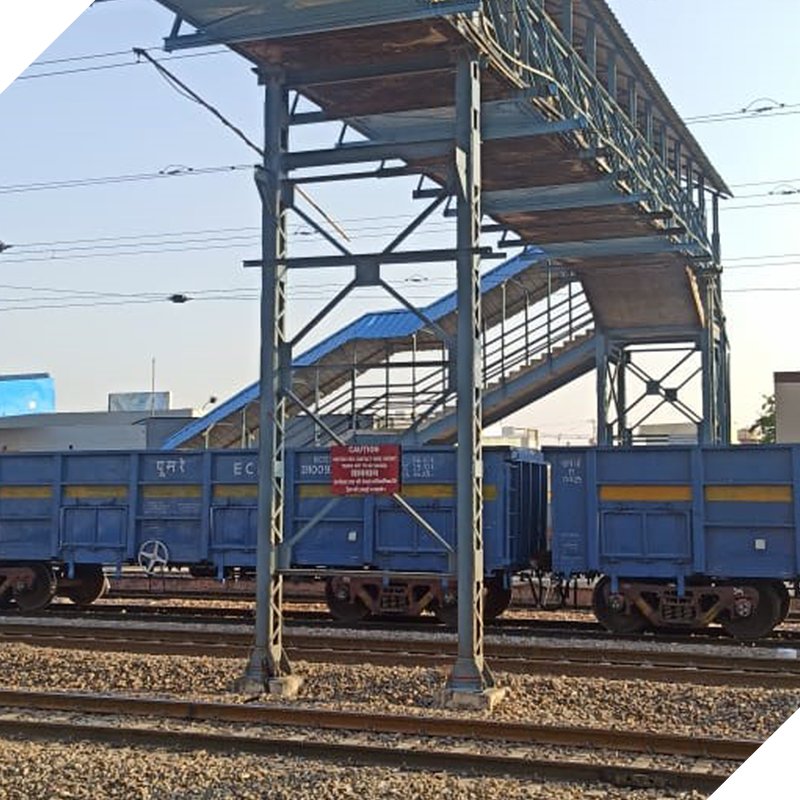 Railway foot over bridge girder